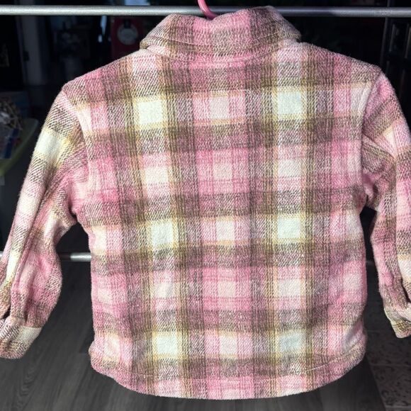 12-18Build a Bundle Old Navy Pink Plaid Flannel Button Closure EPC Size 12-18 - Picture 2 of 3
